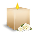 Square Yellow candle