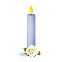 Traditional Blue candle